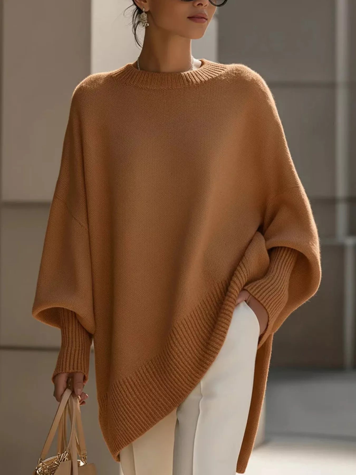 Oversized Sleeve Knit Sweater
