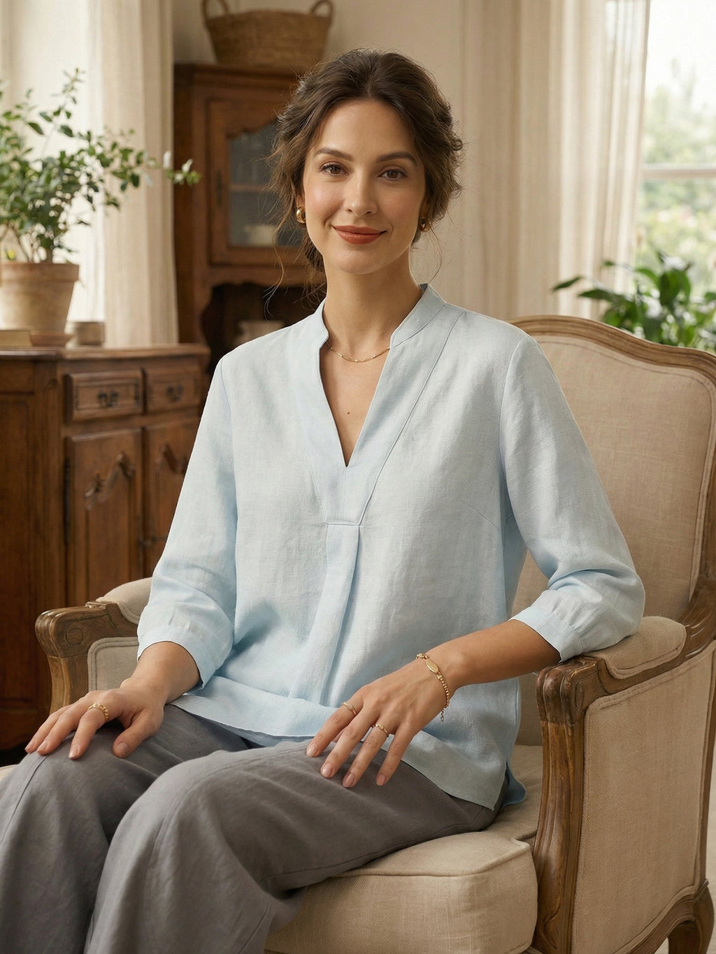 100% Linen Dress Shirt