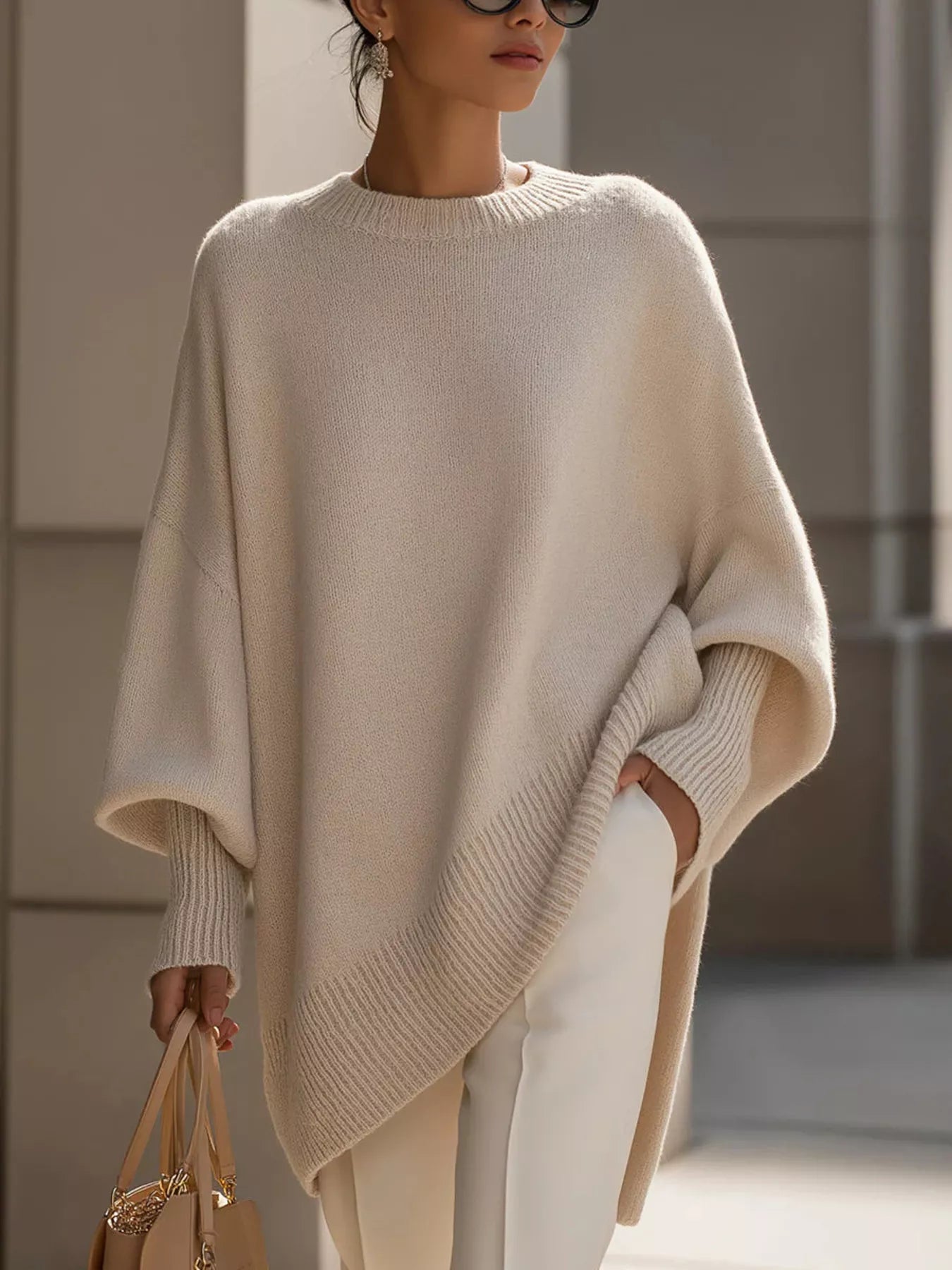 Oversized Sleeve Knit Sweater