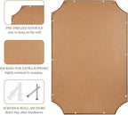 30 X 40 Inch Wall Mirror With Antique Gold Beaded Frame