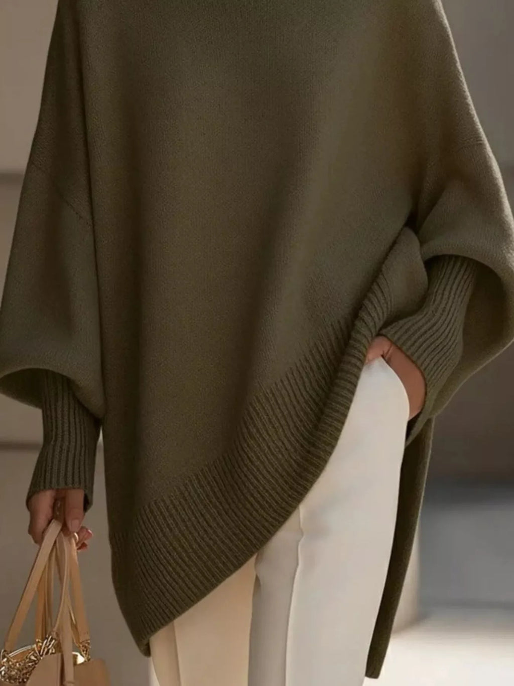 Oversized Sleeve Knit Sweater
