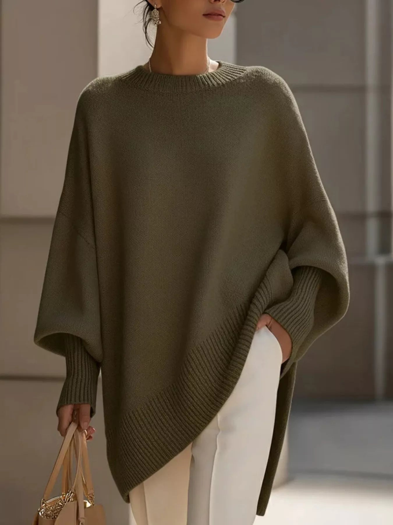 Oversized Sleeve Knit Sweater