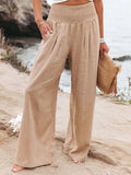 High-Waist Tailored Linen Trousers