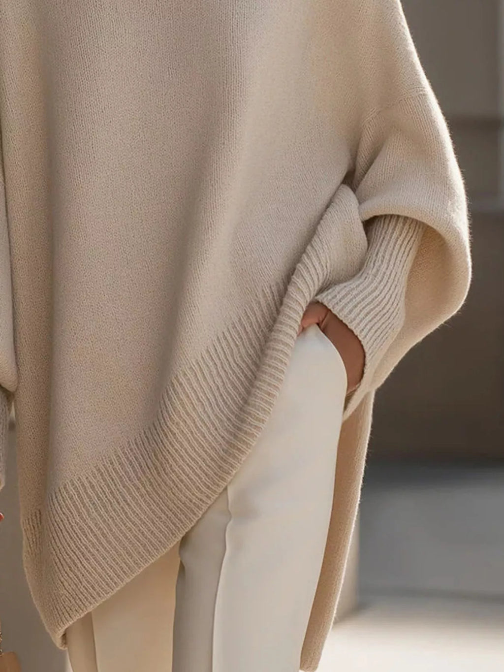 Oversized Sleeve Knit Sweater