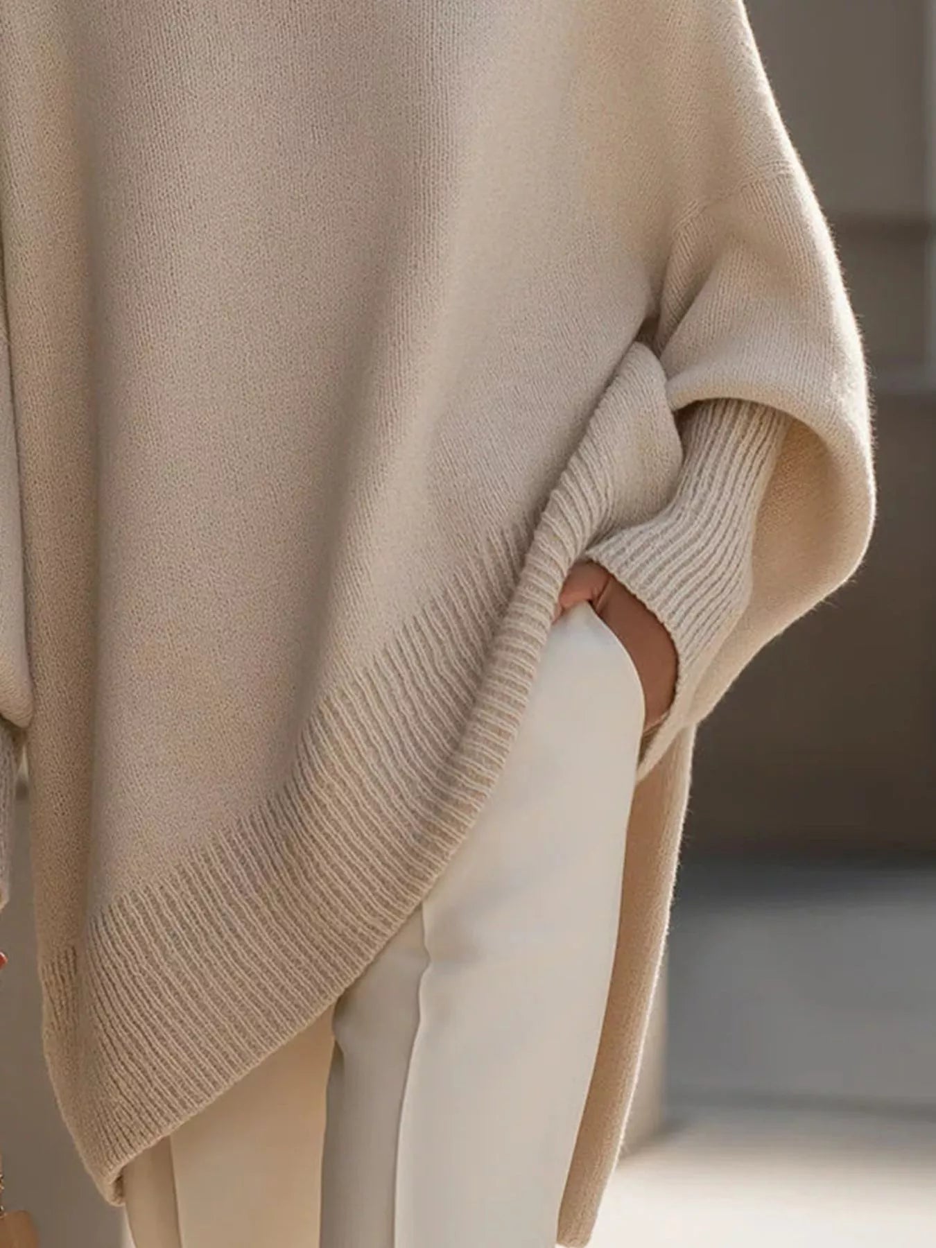 Oversized Sleeve Knit Sweater