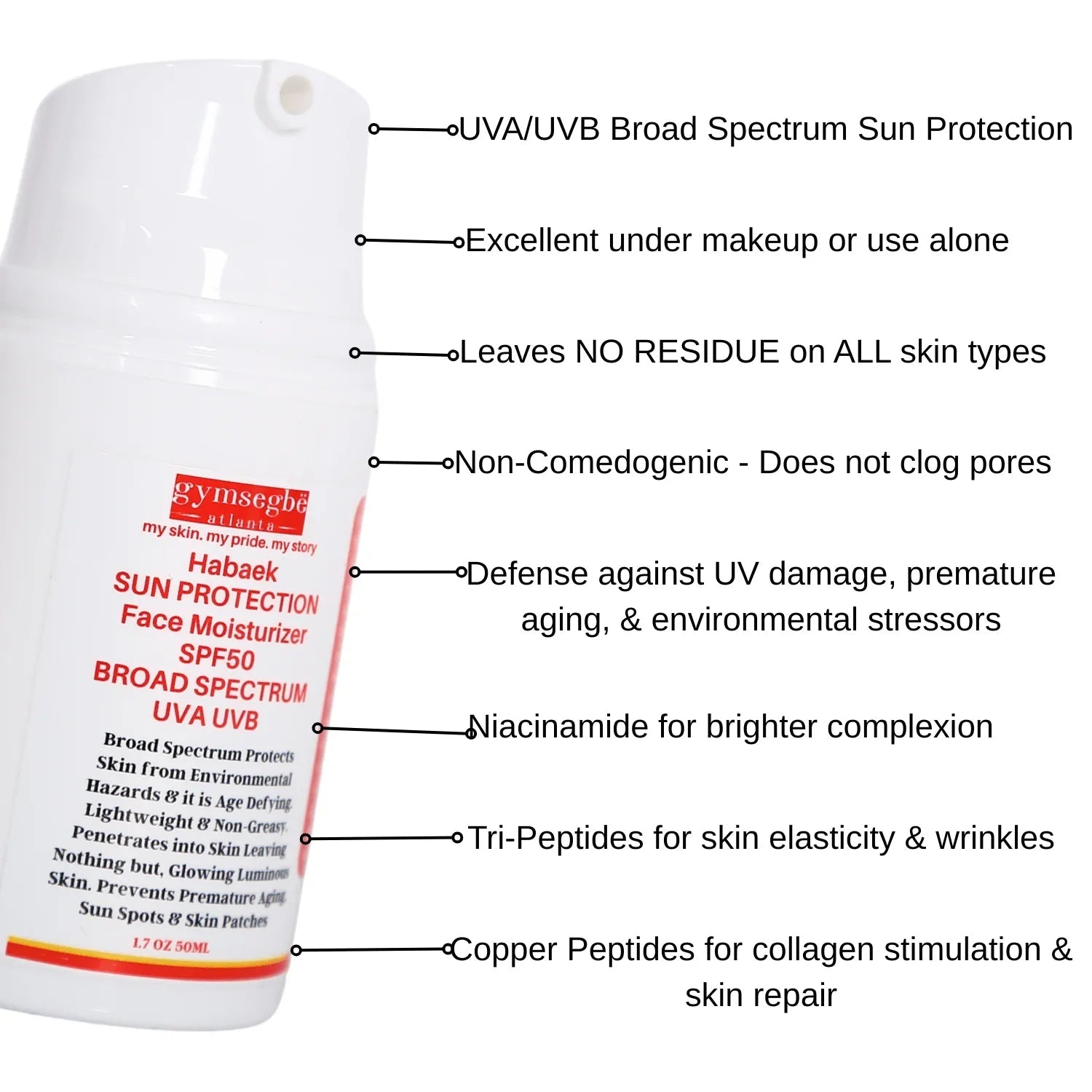 Habaek Sun Protection Face Moisturizer SPF50
