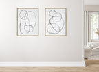 Sylvie Going in Circles Framed Textured Canvas Set by Teju Reval of SnazzyHues