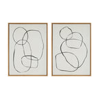 Sylvie Going in Circles Framed Textured Canvas Set by Teju Reval of SnazzyHues