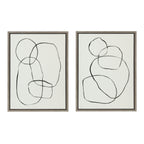 Sylvie Going in Circles Framed Textured Canvas Set by Teju Reval of SnazzyHues
