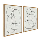 Sylvie Going in Circles Framed Textured Canvas Set by Teju Reval of SnazzyHues