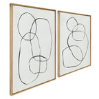 Sylvie Going in Circles Framed Textured Canvas Set by Teju Reval of SnazzyHues