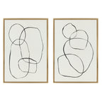 Sylvie Going in Circles Framed Textured Canvas Set by Teju Reval of SnazzyHues