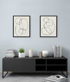 Sylvie Going in Circles Framed Textured Canvas Set by Teju Reval of SnazzyHues