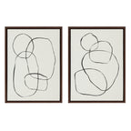 Sylvie Going in Circles Framed Textured Canvas Set by Teju Reval of SnazzyHues
