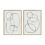 Sylvie Going in Circles Framed Textured Canvas Set by Teju Reval of SnazzyHues