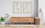 Sylvie Going in Circles Framed Textured Canvas Set by Teju Reval of SnazzyHues