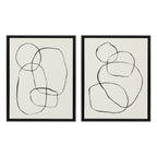 Sylvie Going in Circles Framed Textured Canvas Set by Teju Reval of SnazzyHues