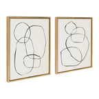 Sylvie Going in Circles Framed Textured Canvas Set by Teju Reval of SnazzyHues