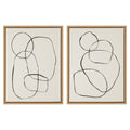 Sylvie Going in Circles Framed Textured Canvas Set by Teju Reval of SnazzyHues