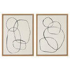 Sylvie Going in Circles Framed Textured Canvas Set by Teju Reval of SnazzyHues
