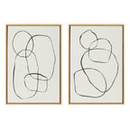 Sylvie Going in Circles Framed Textured Canvas Set by Teju Reval of SnazzyHues