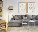 Sylvie Going in Circles Framed Textured Canvas Set by Teju Reval of SnazzyHues